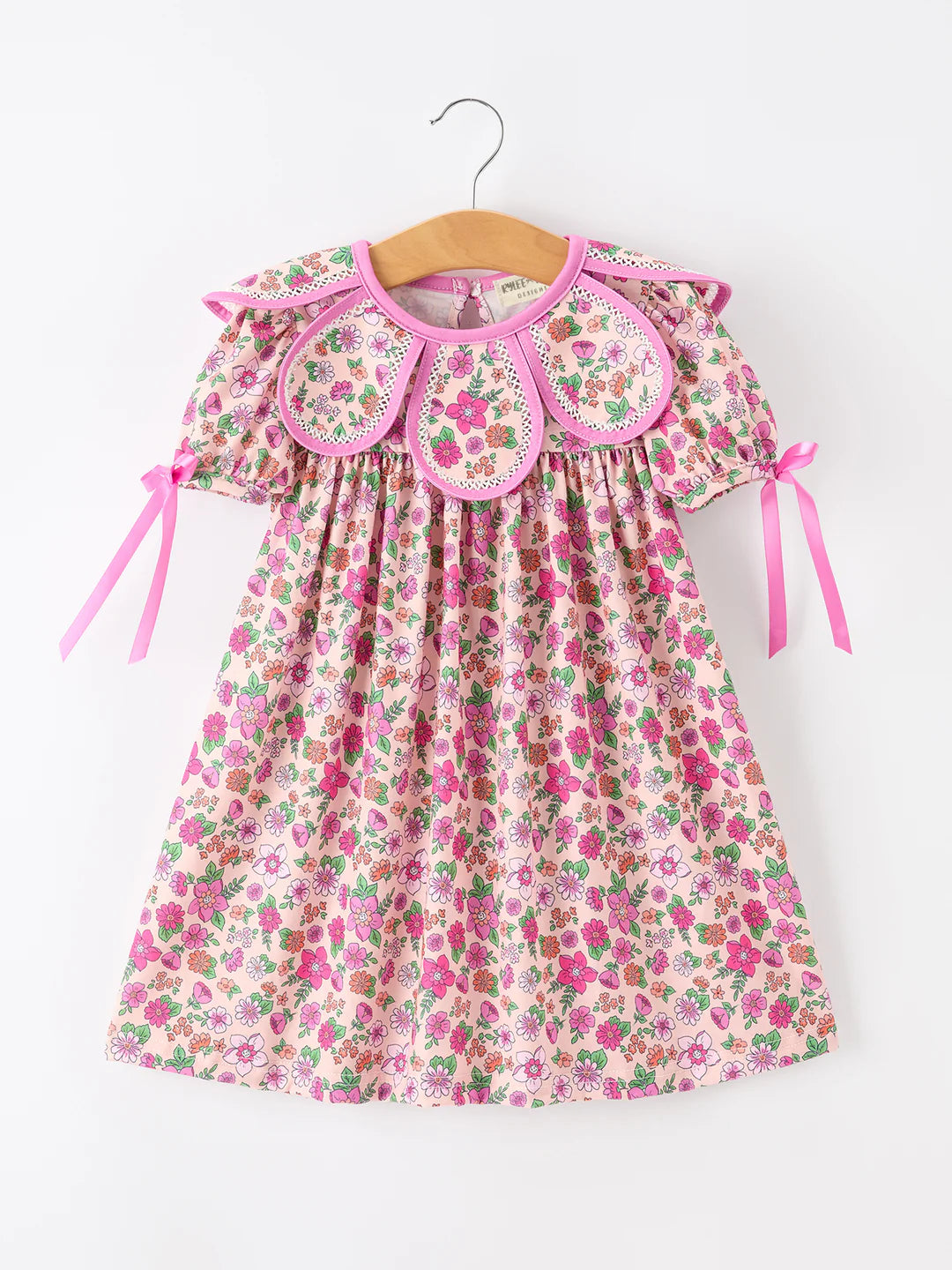 Pink Floral Bow Petals Collar