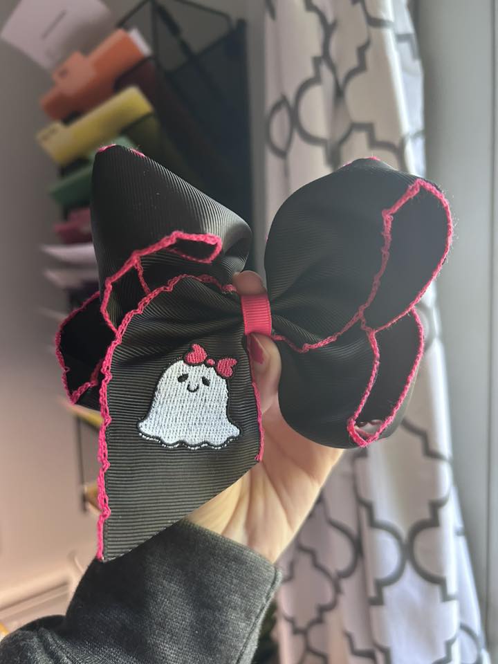 Embroidered Ghost Bow