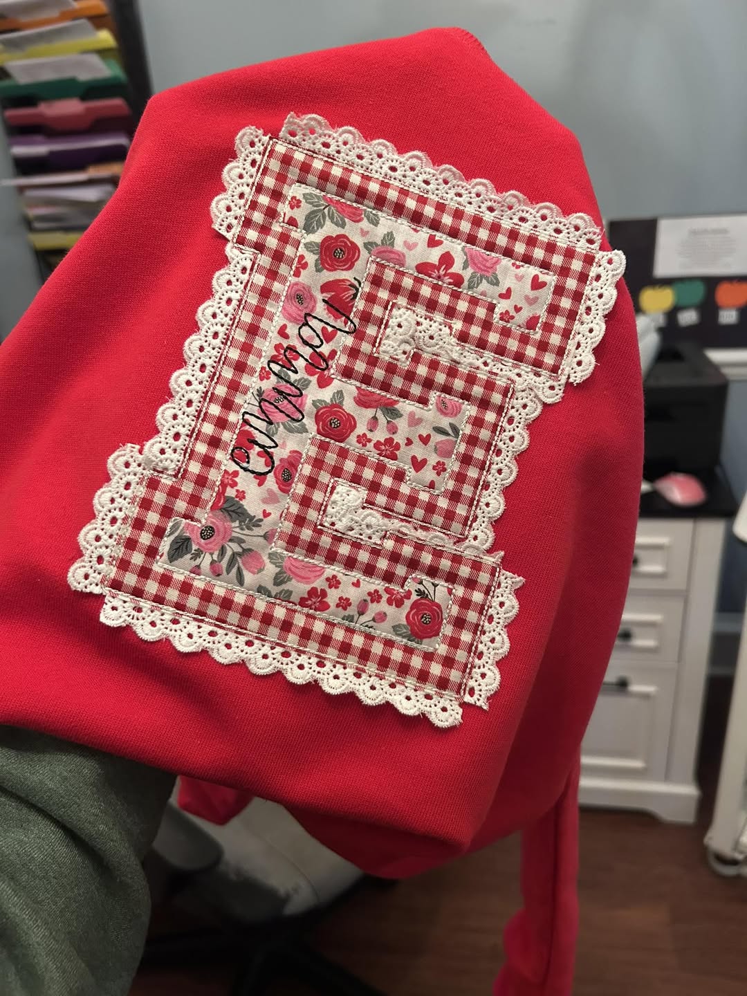 Girls Applique Valentine's SweatShirt