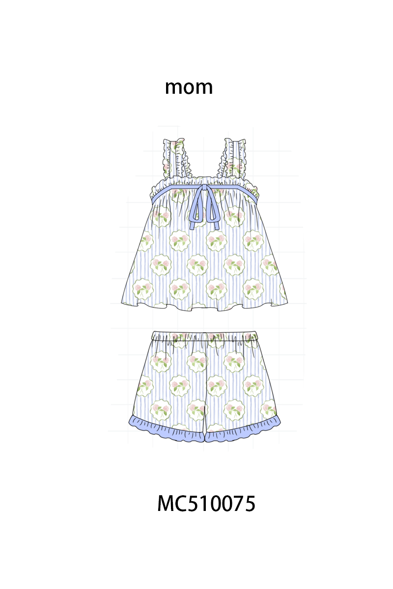 PO69 Multicolored floral print mom sleeping wear collection 2