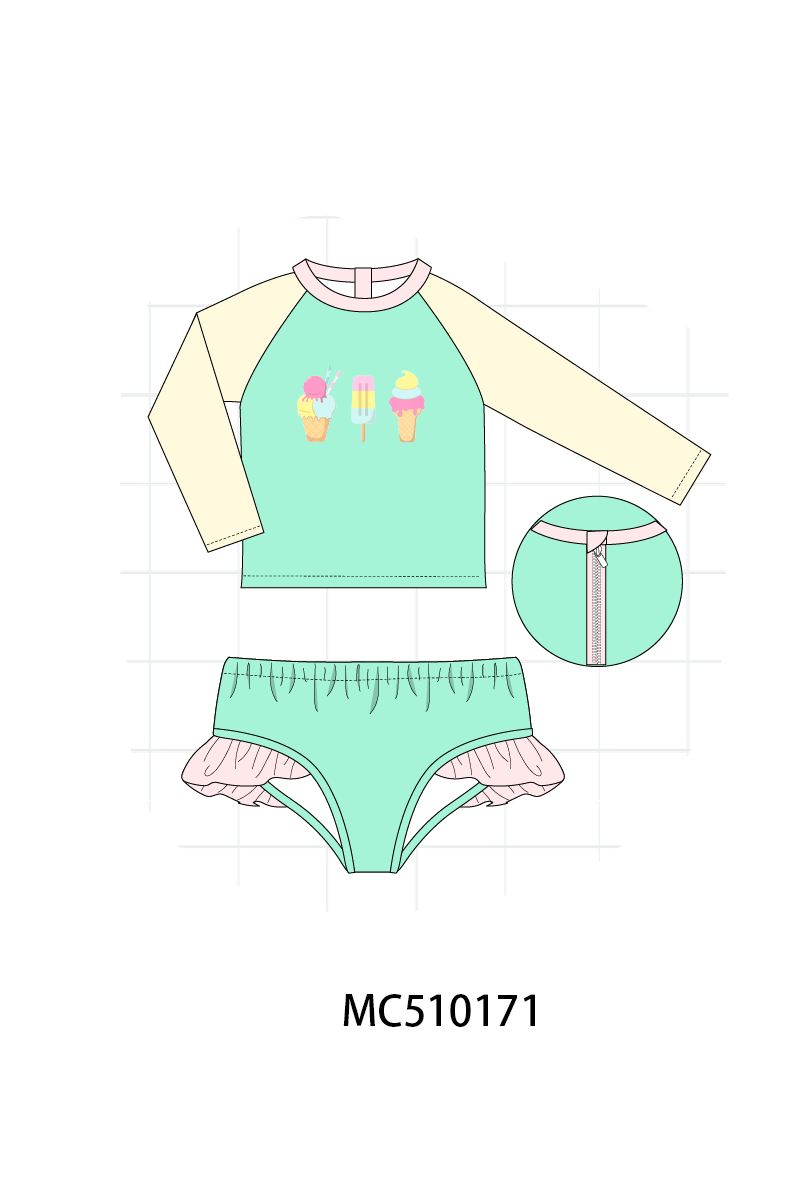 PO69 Colors blocks ice cream embroidery collection