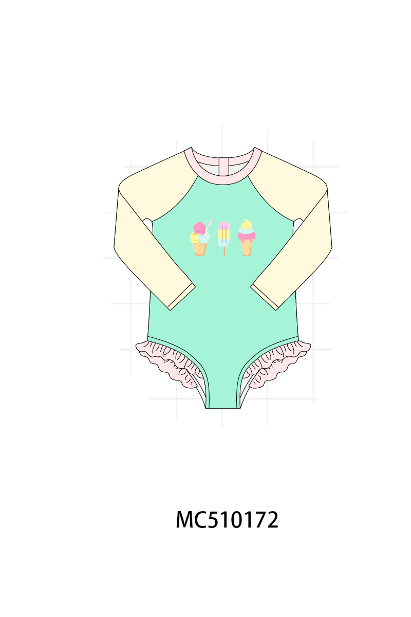 PO69 Colors blocks ice cream embroidery collection