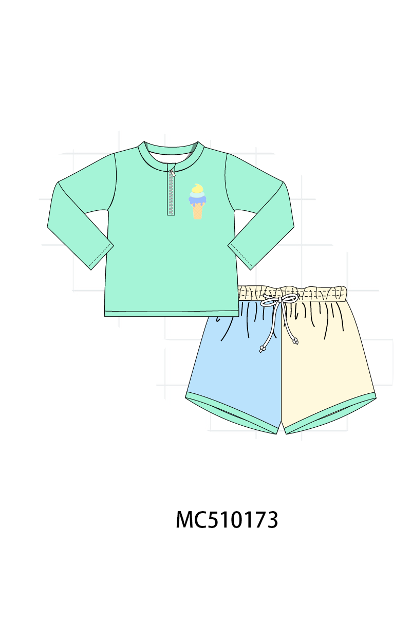 PO69 Colors blocks ice cream embroidery collection