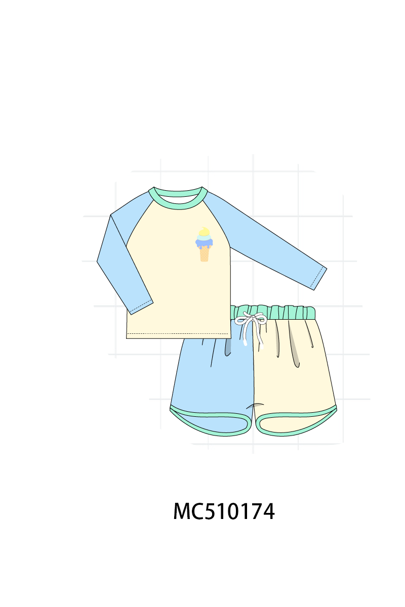 PO69 Colors blocks ice cream embroidery collection