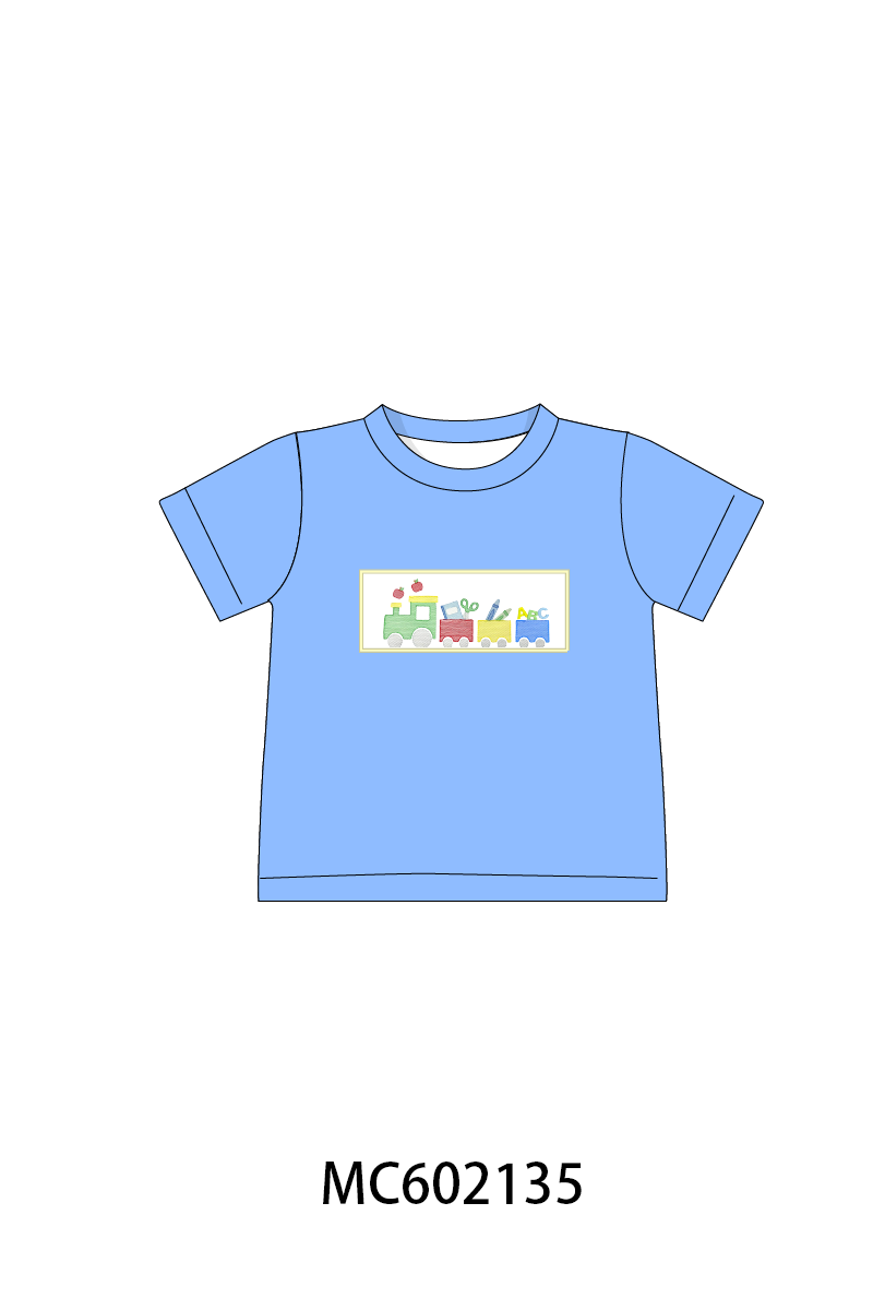 PO81 Multicolored train of scholl smocked seersucker collection