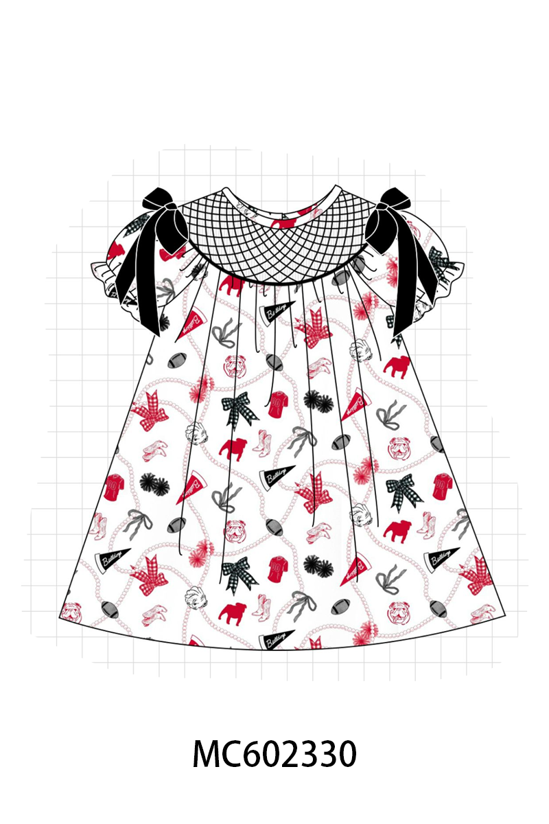 PO82 Black Georgia smocked collection