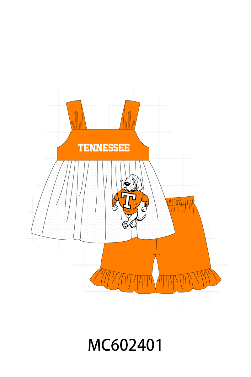 PO82 Orange Tennessee embroidery collection
