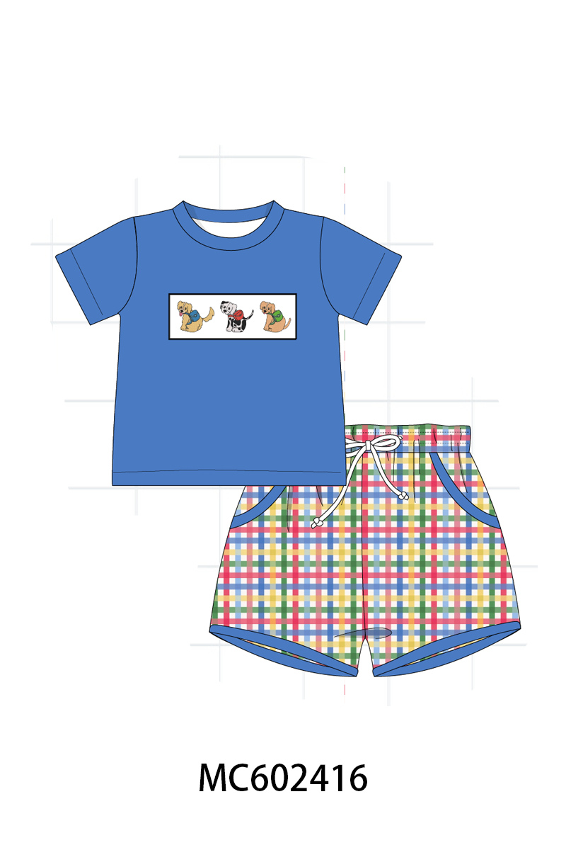 PO82 Puppy school plaid collection