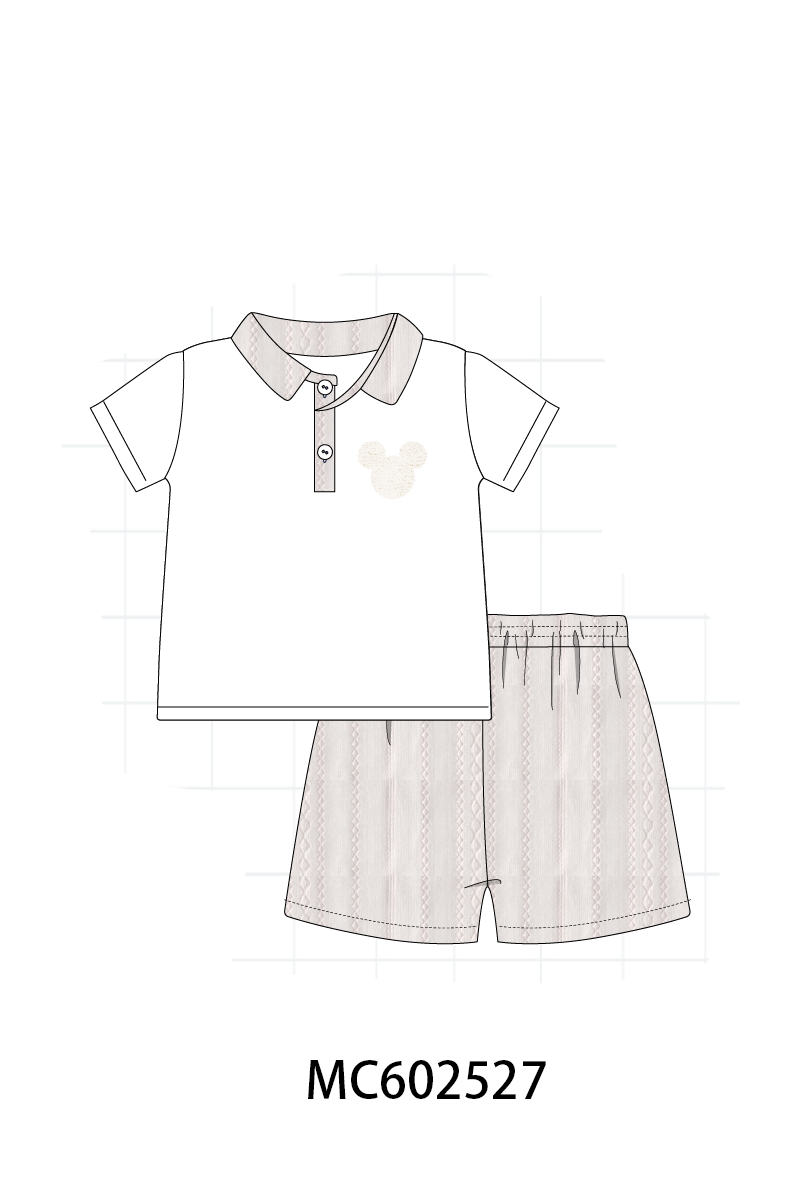 PO82 Grey character jacquard ruffle collection