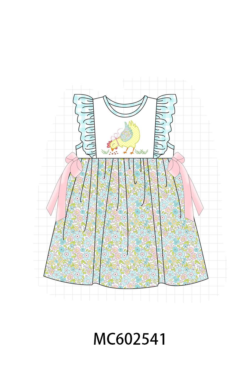 PO82 Chicken floral applique print collection