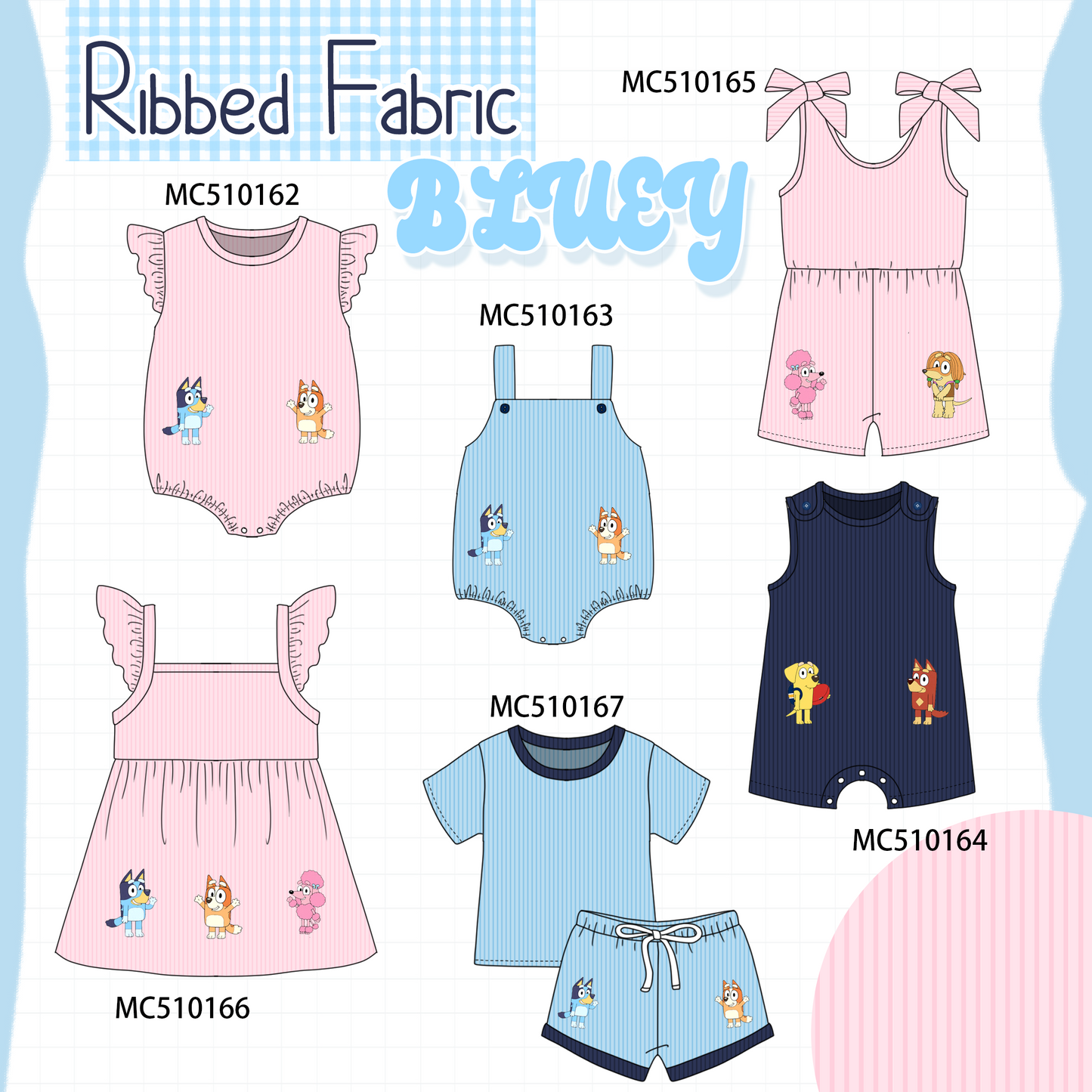 PO69 Pink&blue character applique collection