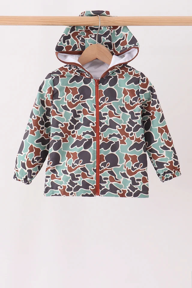 Green Camo Rain Jacket