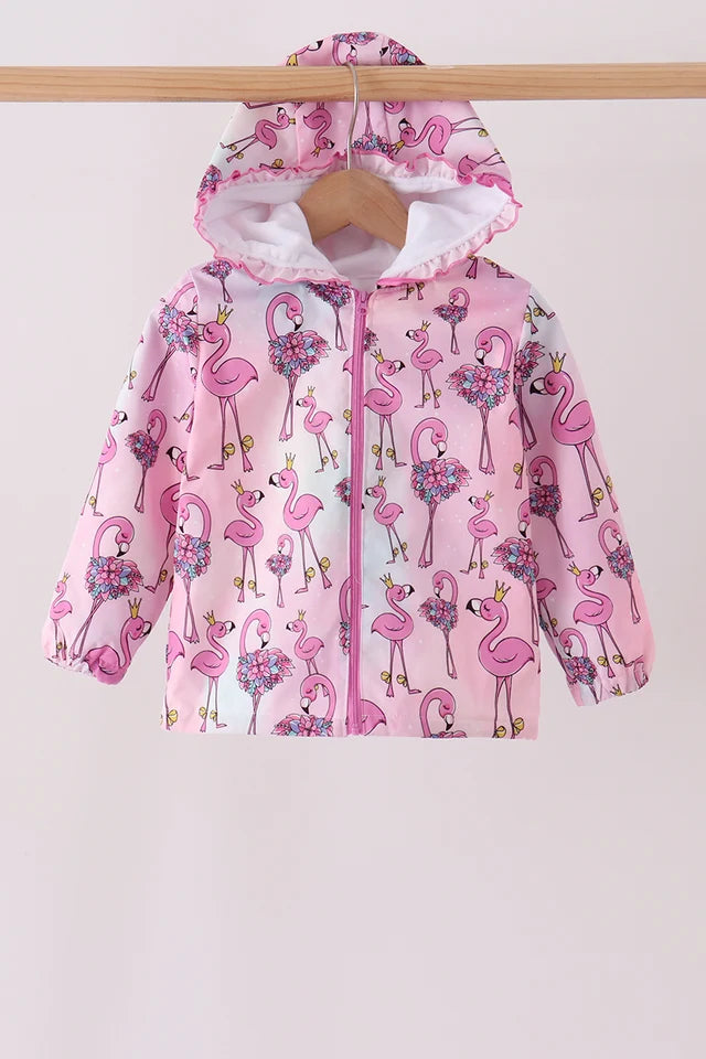 Pink Flamingo Rain Jacket