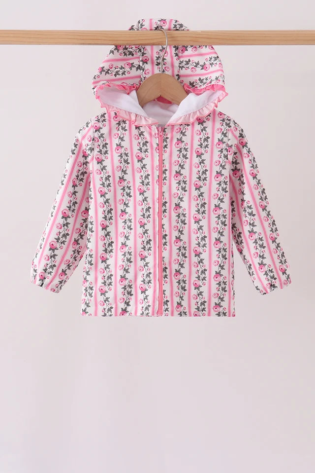 Pink Floral Rain Jacket