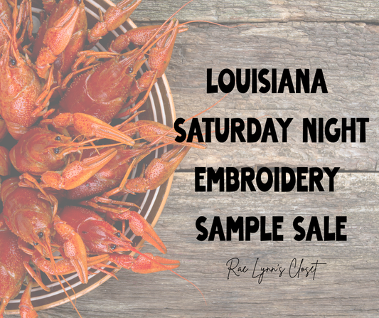 Louisiana Saturday Night Embroidered Shirts and Bubbles