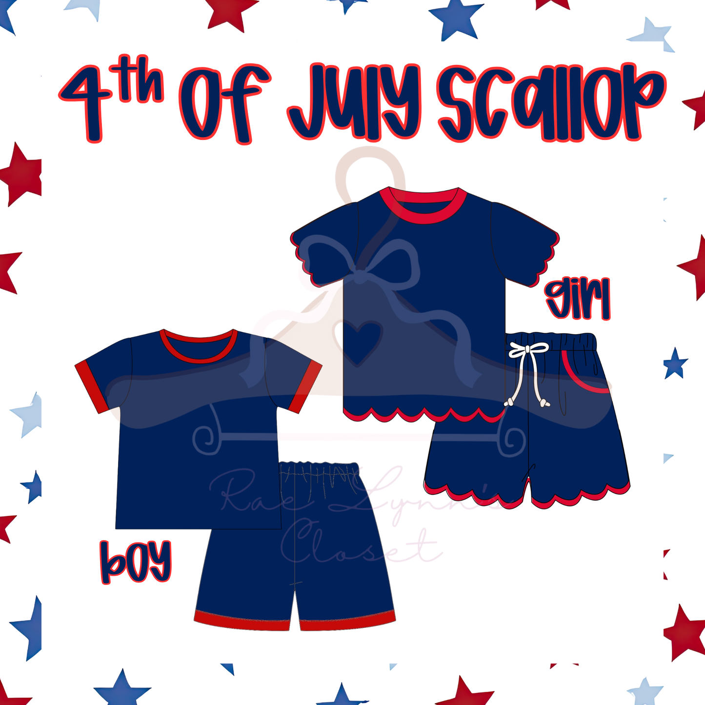 4th of July, Embroidered Sets