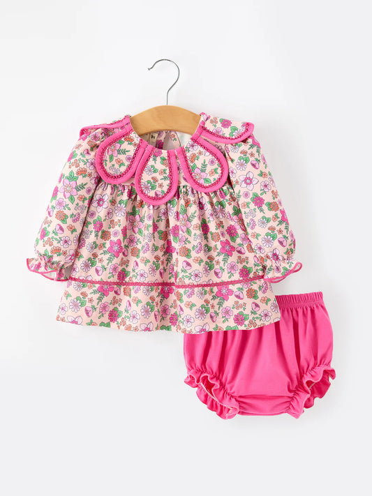 Hot Pink Floral Petals Collar