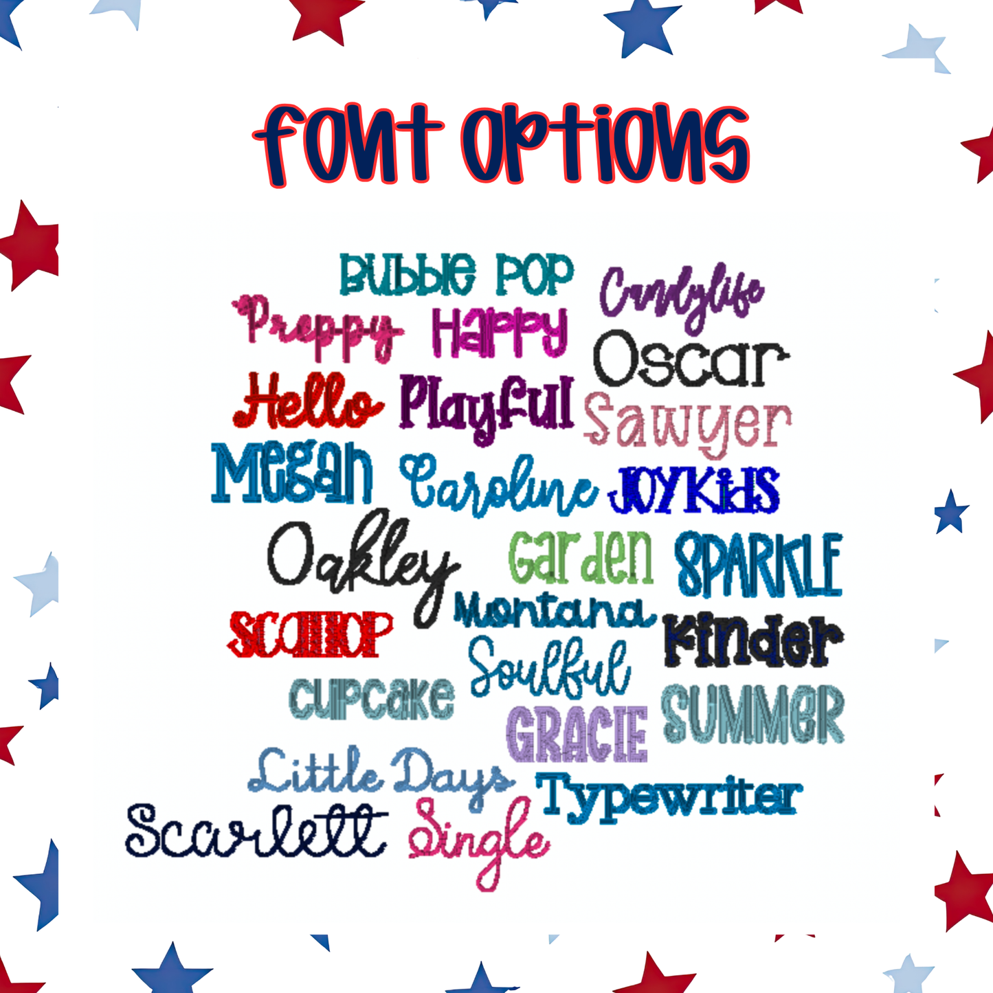 4th of July, Embroidered Sets