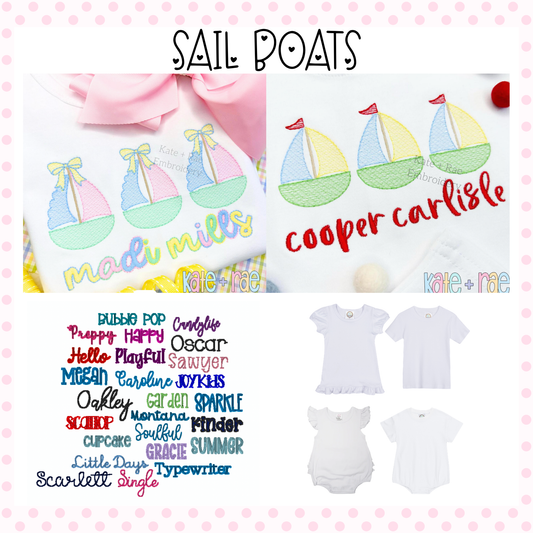 Sailboat Embroidery