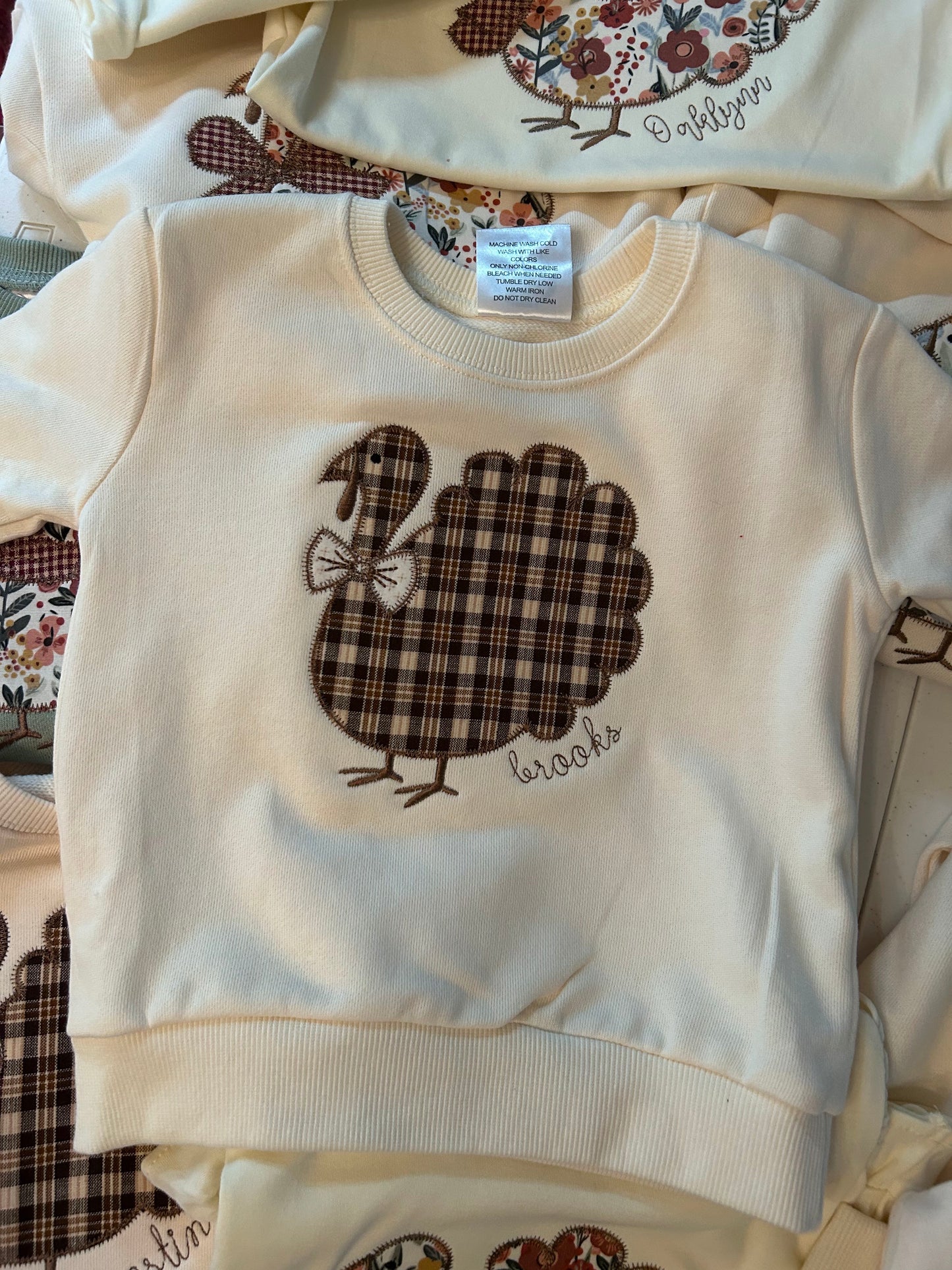 Boys Applique Turkey