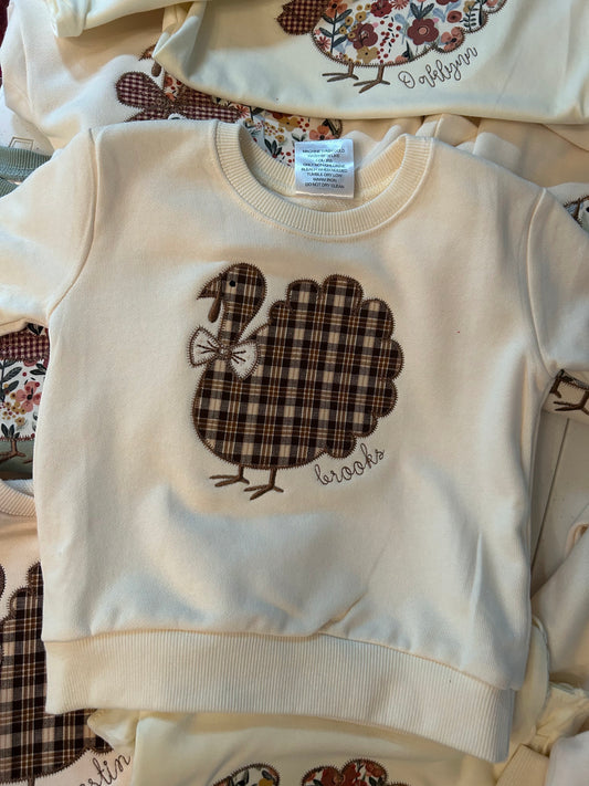 Boys Applique Turkey