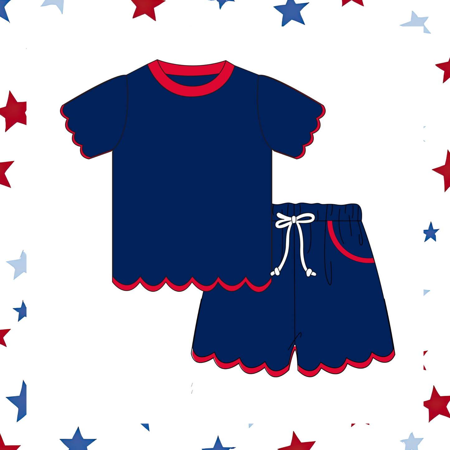 4th of July, Embroidered Sets