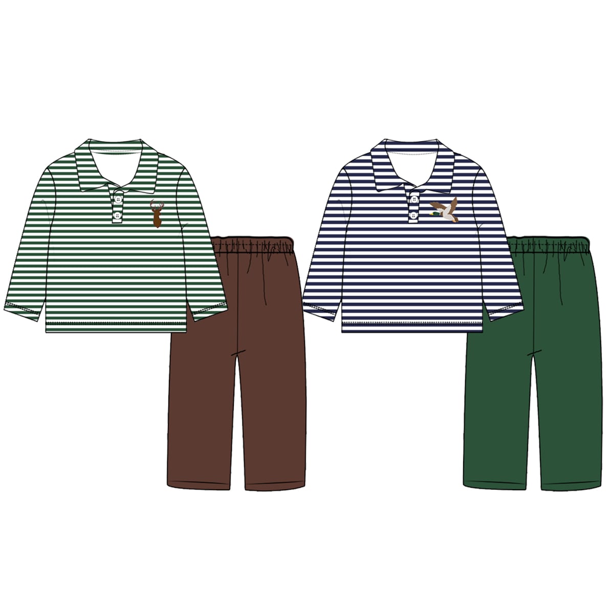 Embroidered Pocket Outfit