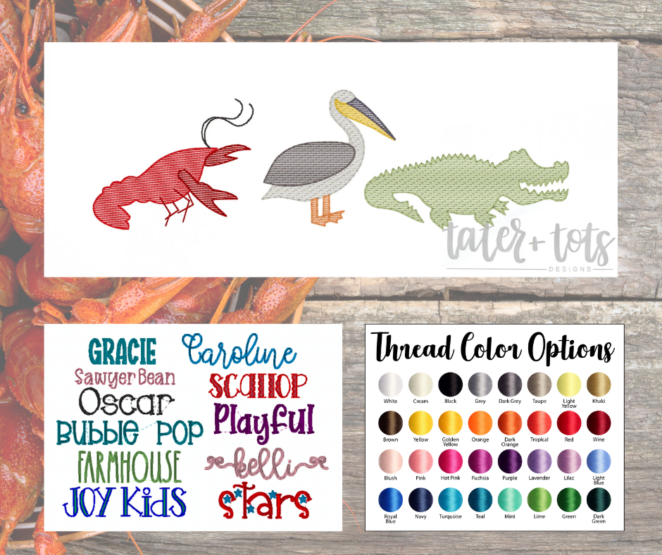 Louisiana Saturday Night Embroidered Shirts and Bubbles