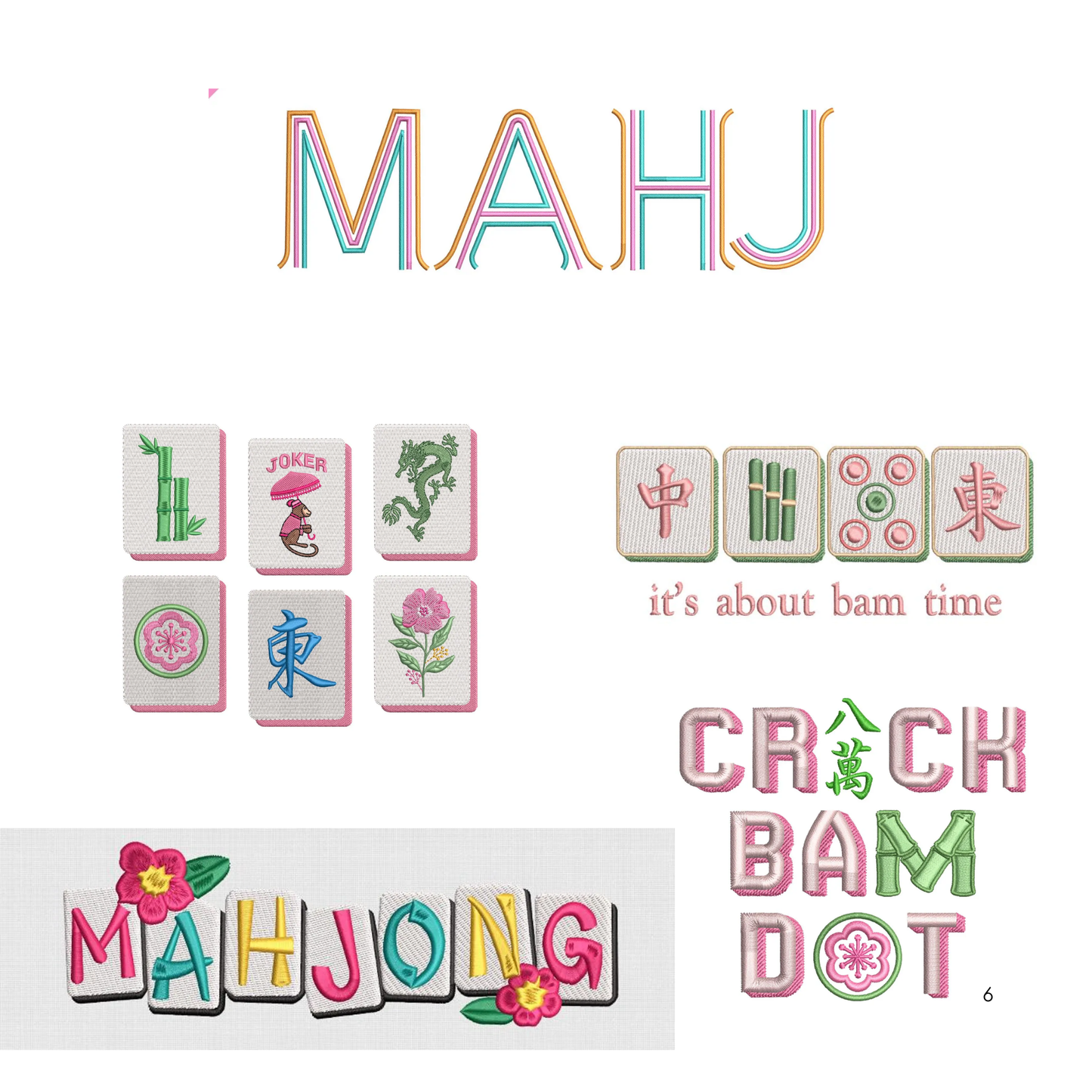 Mahjong Nylon Bag