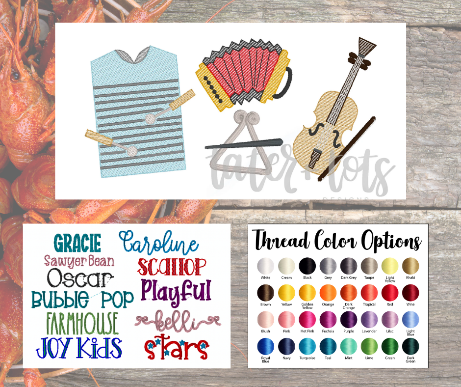 Louisiana Saturday Night Embroidered Shirts and Bubbles