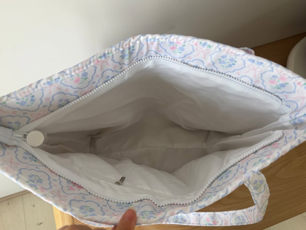 Nylon Wipeable Gingham Tote Bags