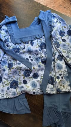 Blue Floral Outfit