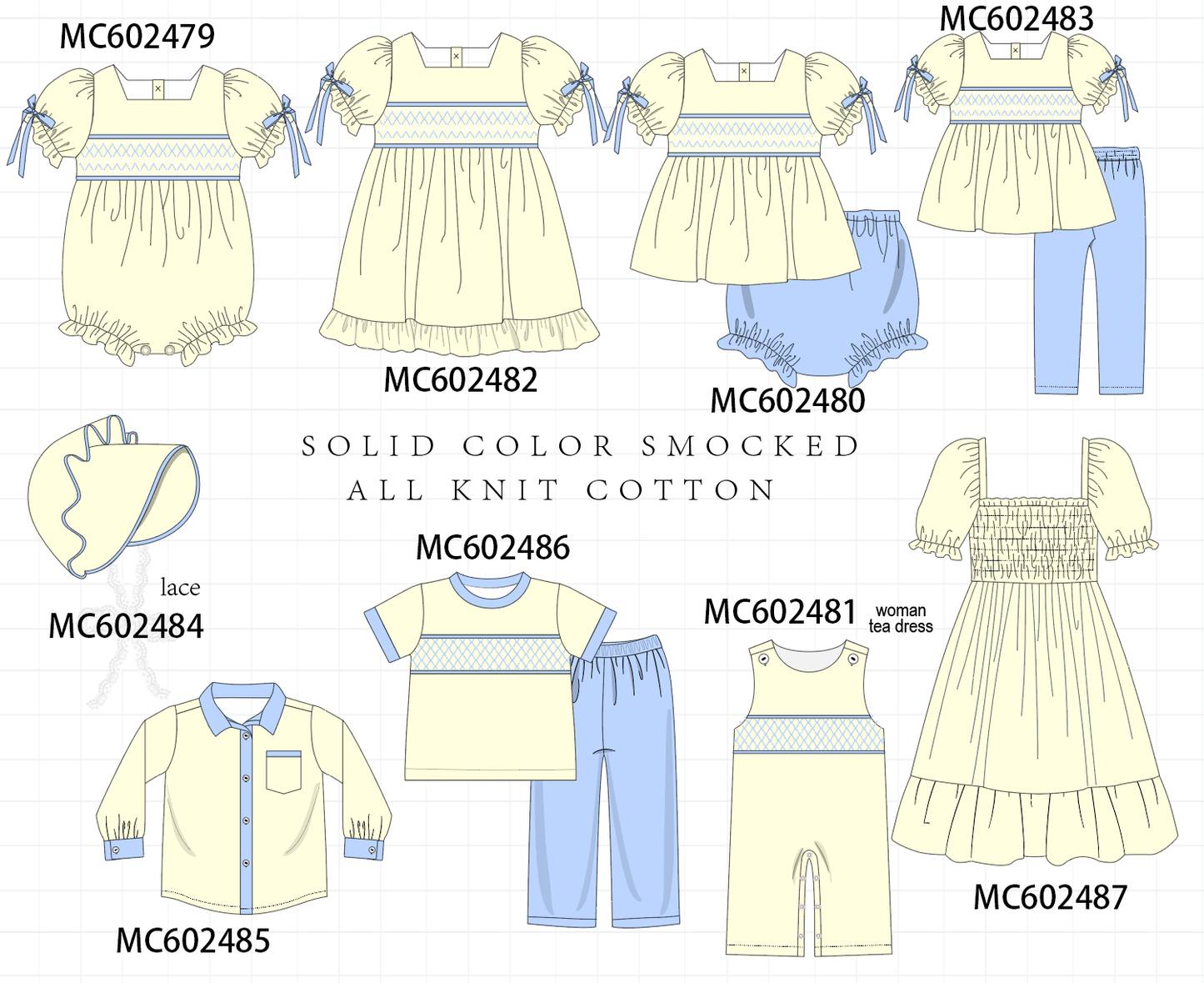 PO82 Beige smocked collection