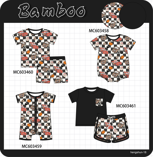 PO83 Black racing checkered bamboo collection