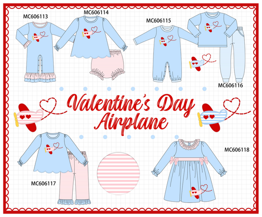 PO95 Blue valentine's day airplane applique collection