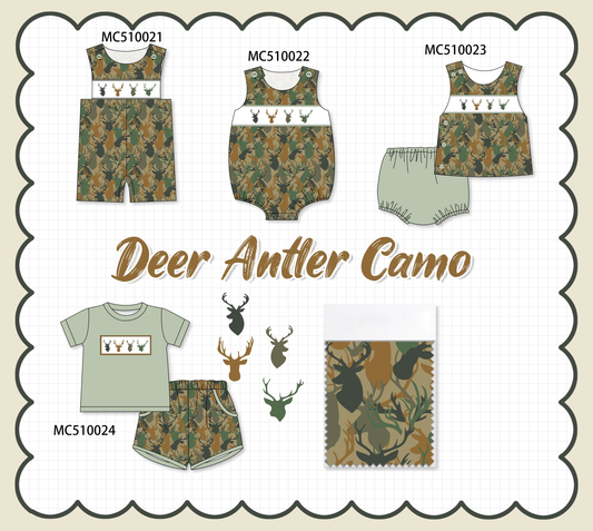 PO69 Camouflage deer antler embroidery collection