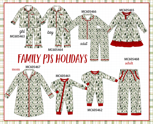 PO93 Christmas tree family pajama collection