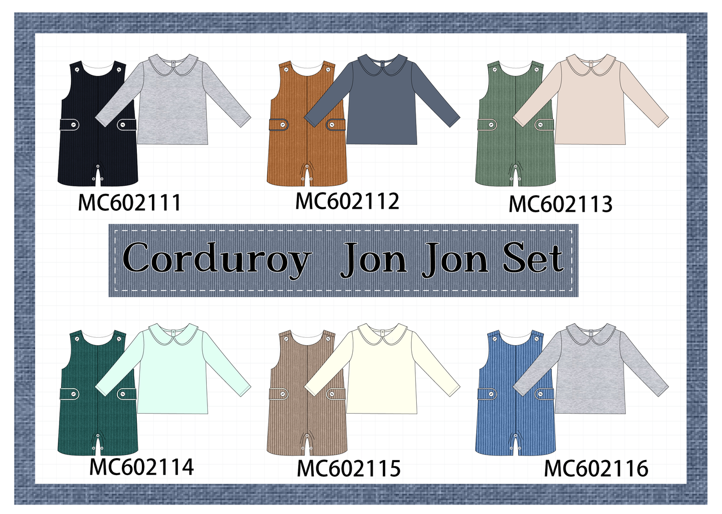 PO81 Corduroy jonjon set boy collection