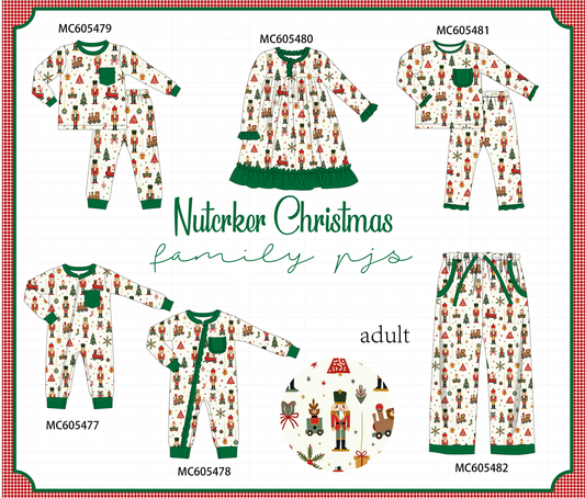PO93 Forest nutcracker print pajama collection