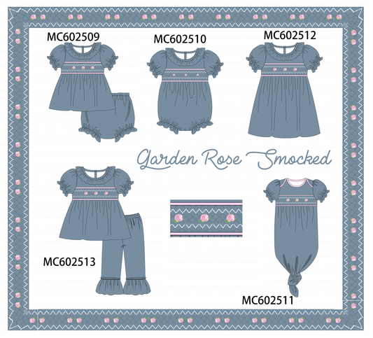 PO82 Garden rose smocked ruffle collection
