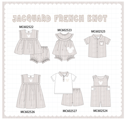 PO82 Grey character jacquard ruffle collection