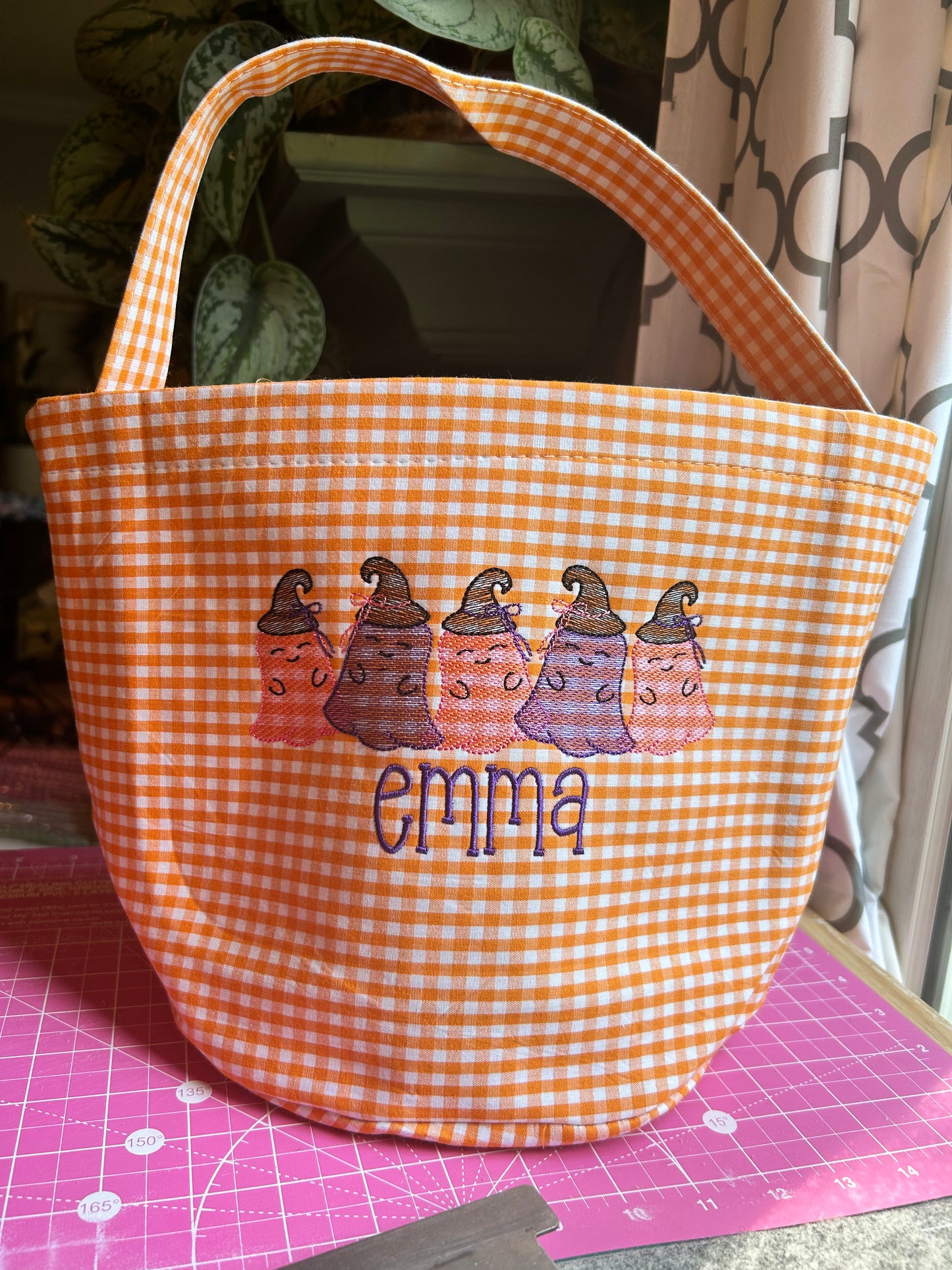 Embroidered Halloween Bucket