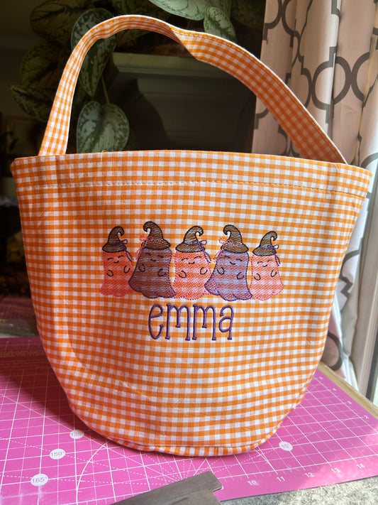 Embroidered Halloween Bucket