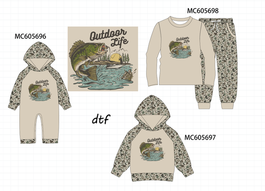 PO93 Khaki camo fishing print collection
