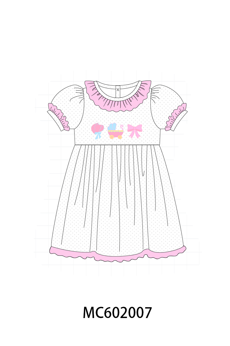 PO81 Pink baby cart bow collection