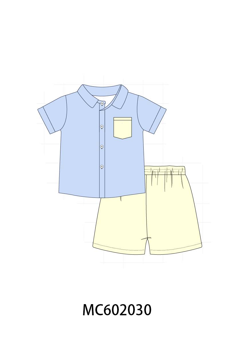 PO81 Blue floral bow print collection