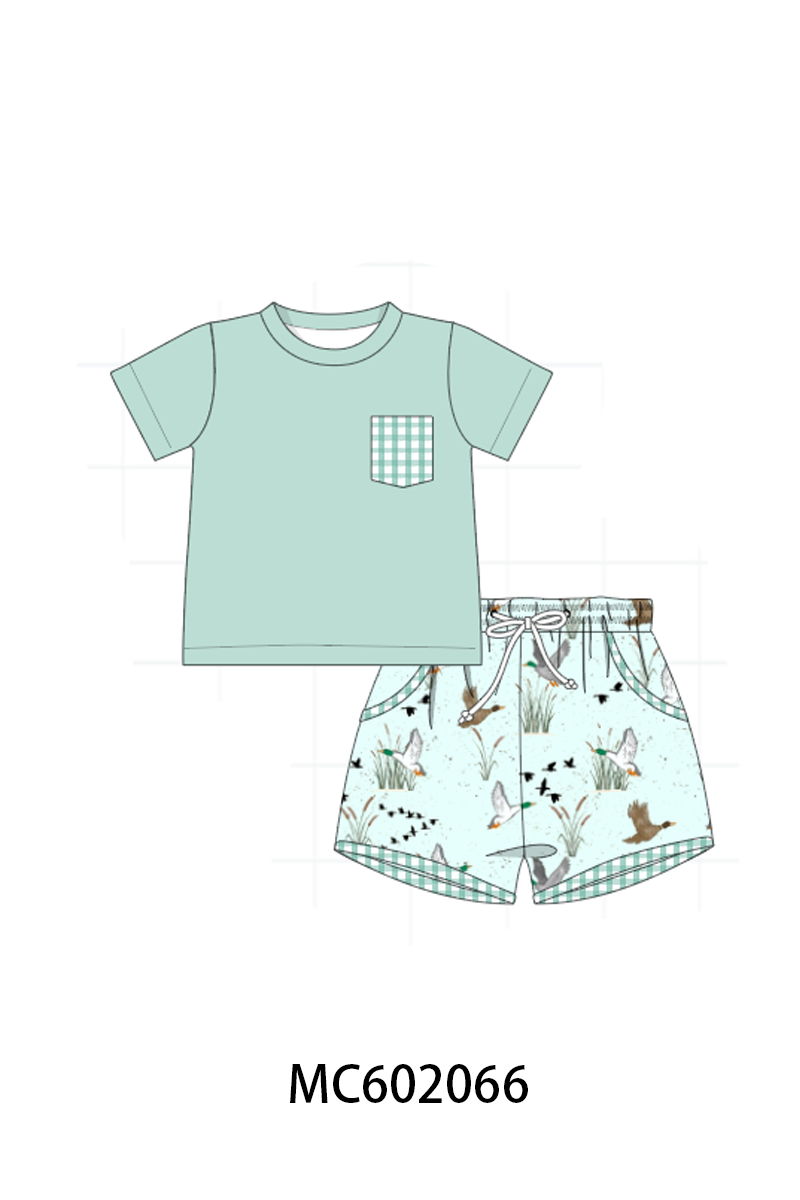 PO81 Green duck print collection