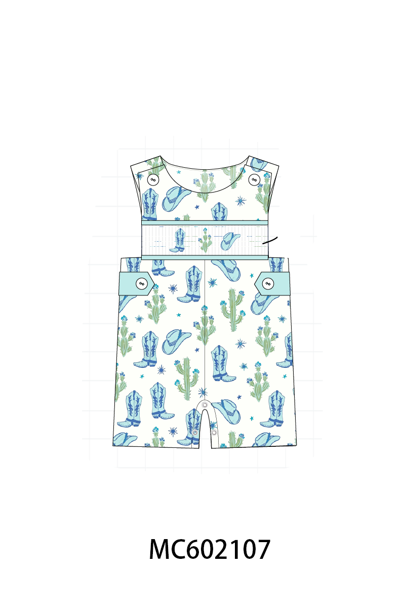 PO81 Pink western cowgirl boots smocked collection