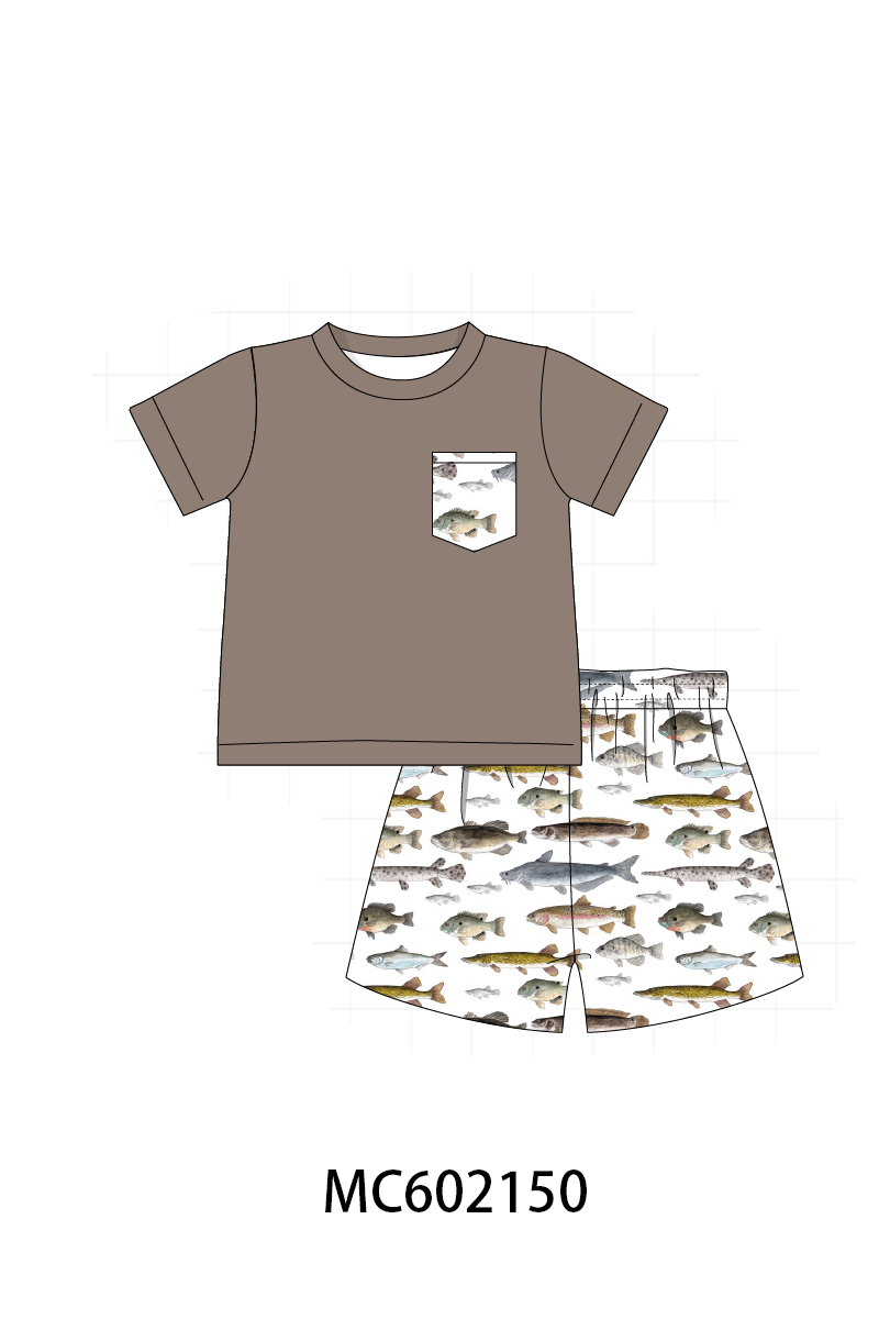 PO81 Fishes print smocked collection