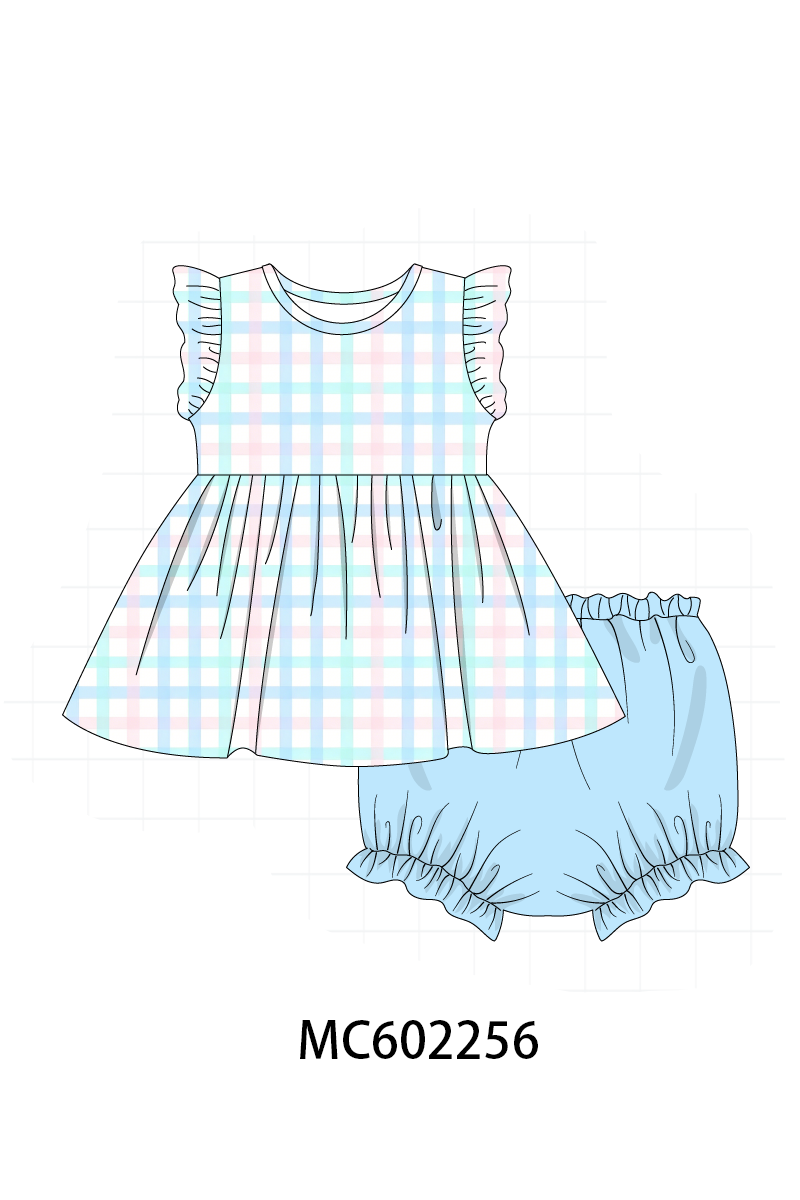 PO81 Mint plaid ruffle collection